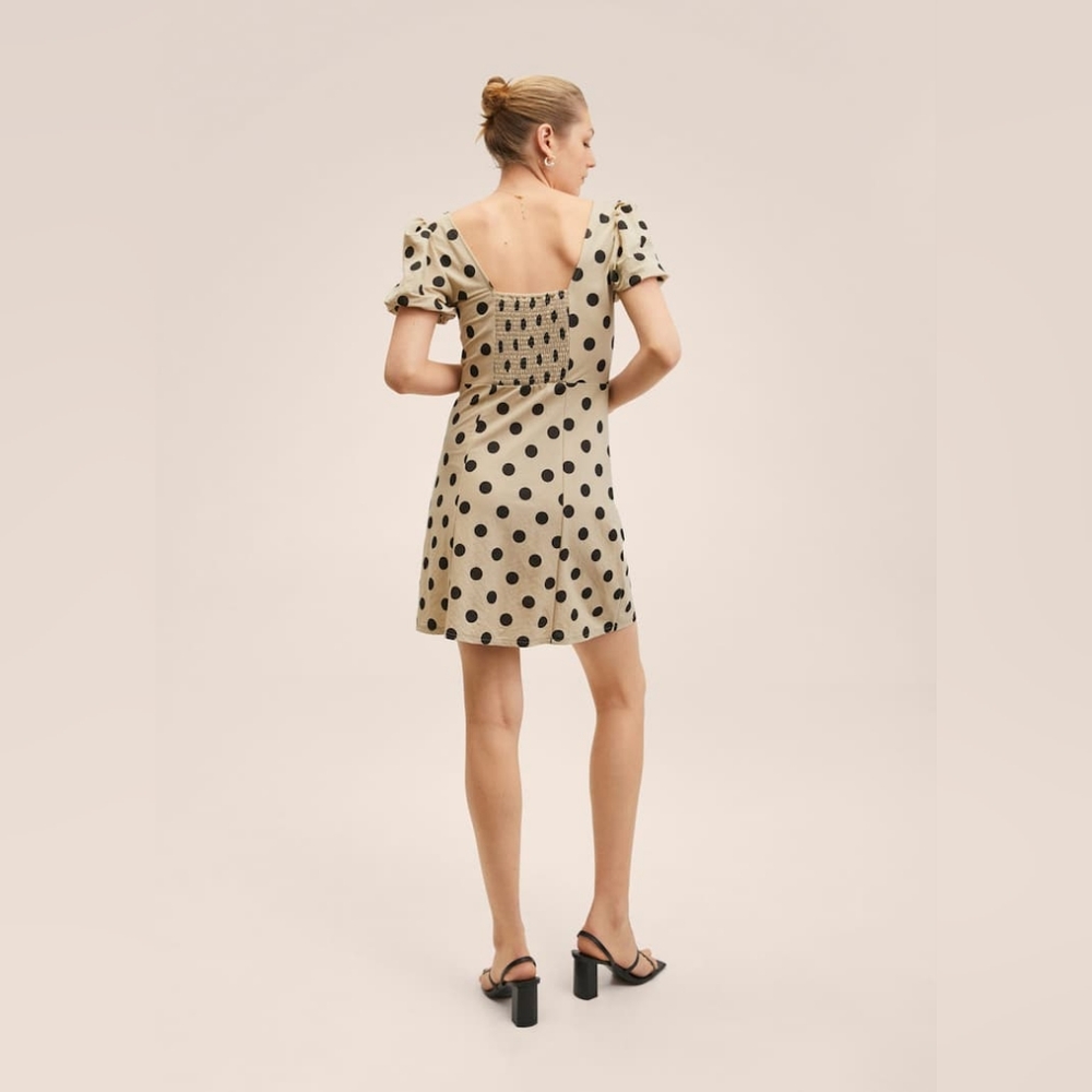 MANGO puff sleeves dress - Picture 5 of 5
